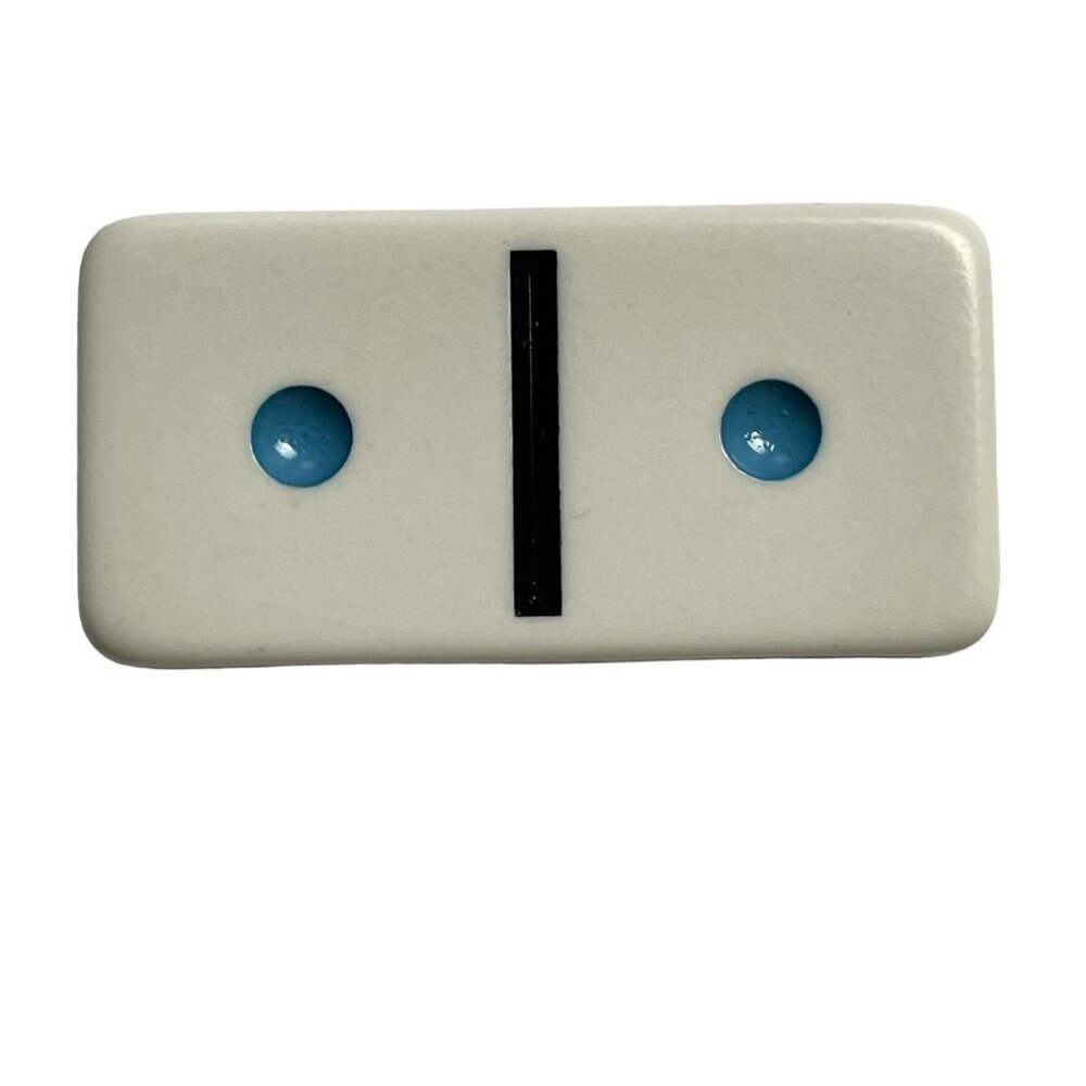 Double Nine Dominoes Replacement Tile Double 1 Color Dot Vintage 1998 mq